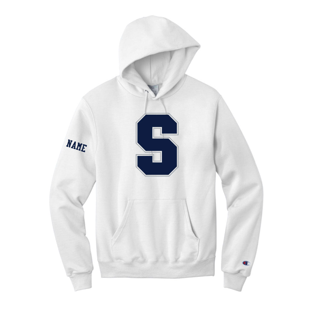 Staples Football Champion Hoodie Logowear Staples Football White Adult S