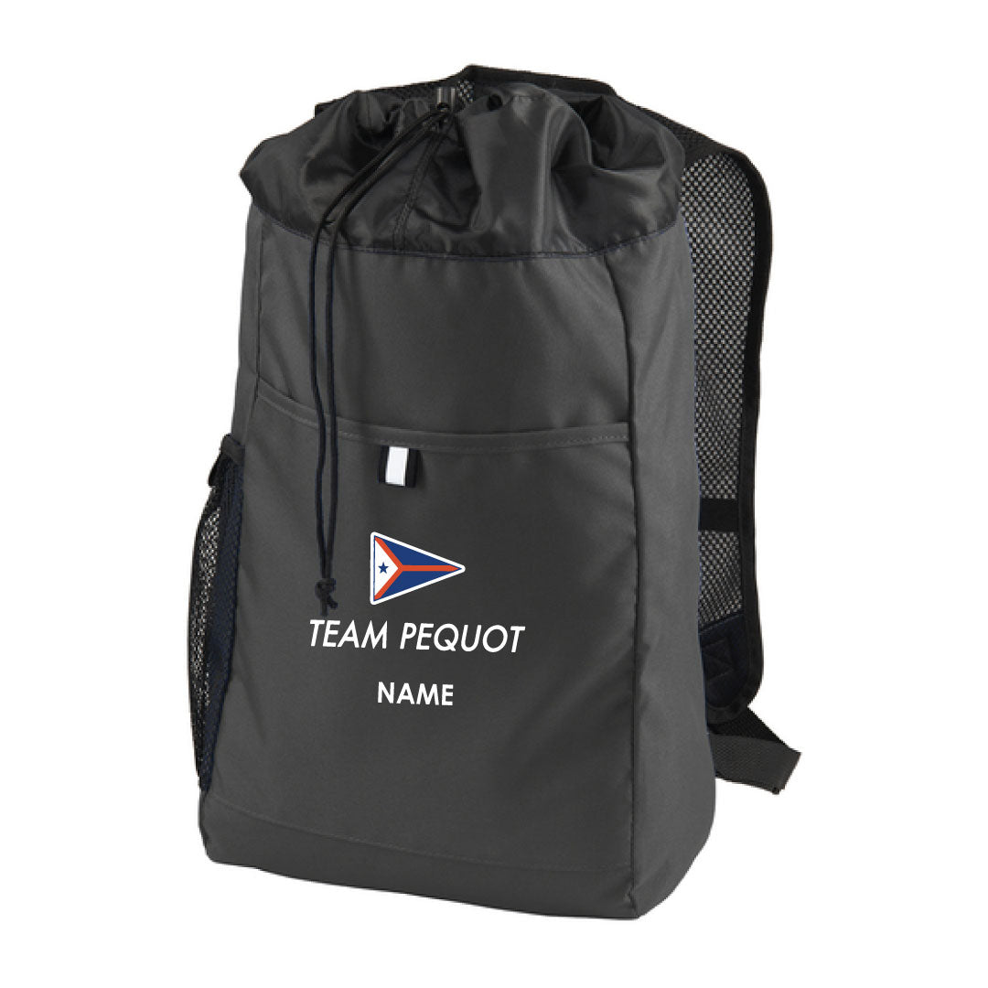 PYC Hybrid Backpack Logowear Pequot Yacht Club Charcoal/Black
