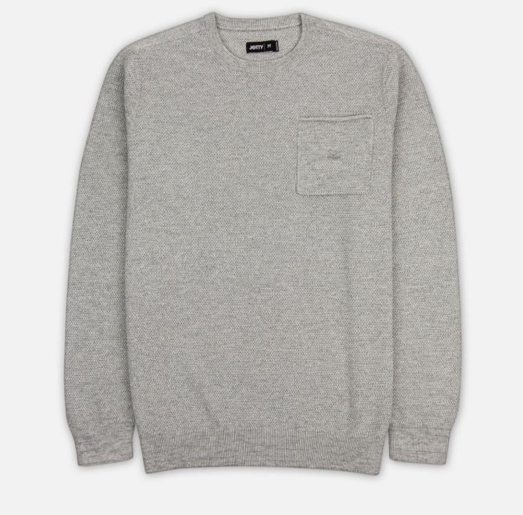 Jetty Men's Brine Sweater Apparel Jetty Heather Grey Small