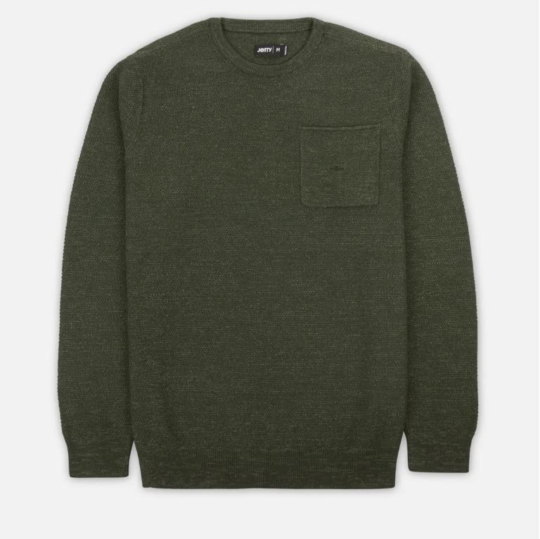 Jetty Men's Brine Sweater Apparel Jetty Olive Small