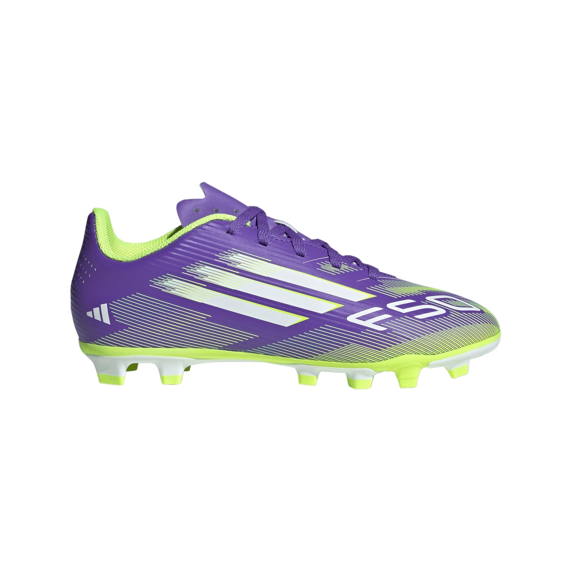 adidas Kids' F50 Club FG/MG J Soccer Cleat Footwear Adidas Purist/Footwear White/Lucid Lemon-JI0030 11