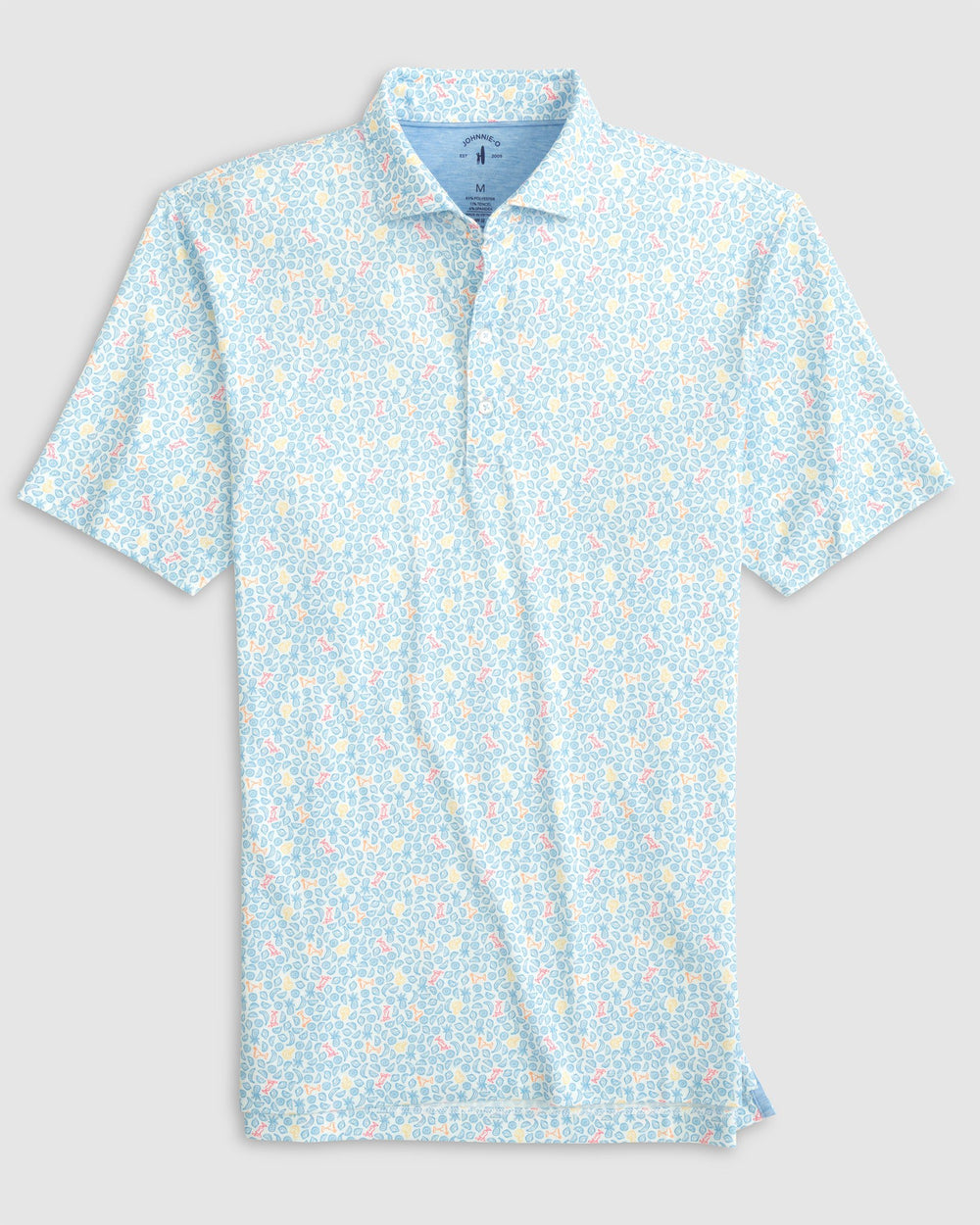 Johnnie-O Men's Briley Printed Top Shelf Performance Polo Apparel Johnnie-O Maliblu Small