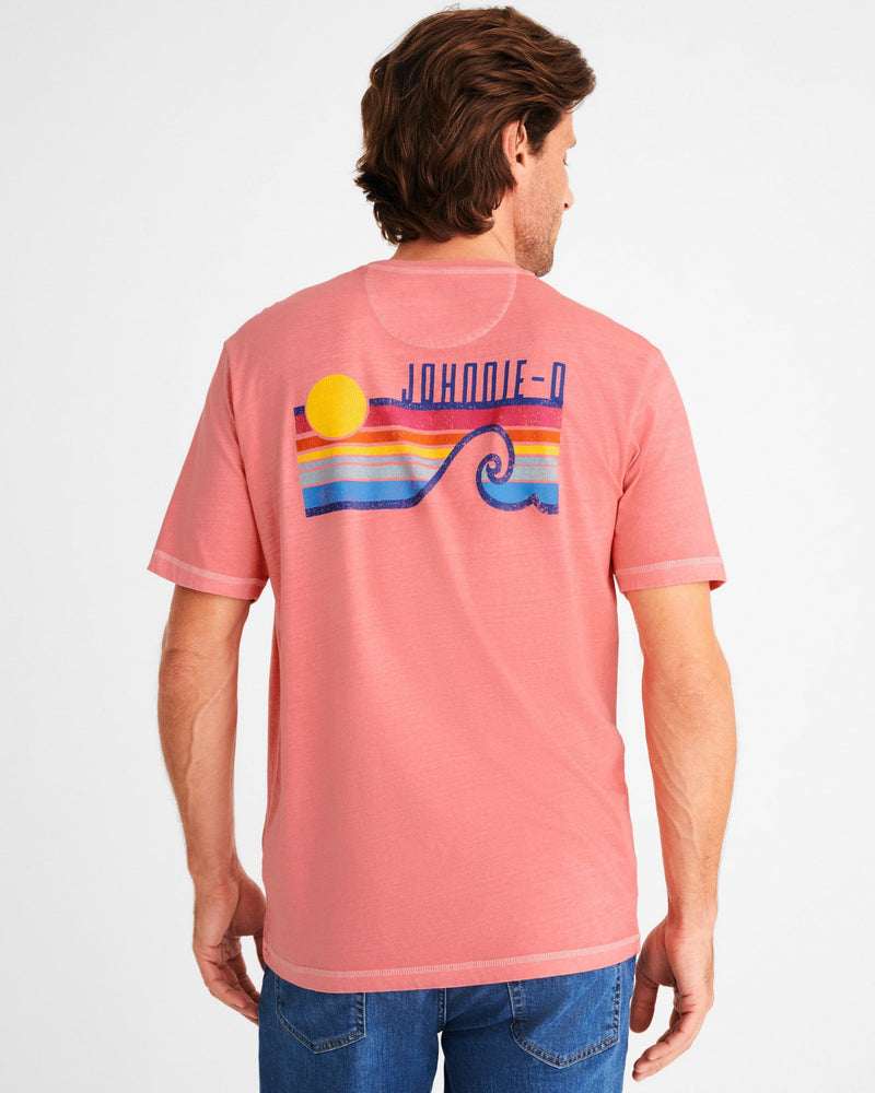 Johnnie O Mens Surf Shine Graphic T Shirt Apparel Johnnie-O Malibu Red Small