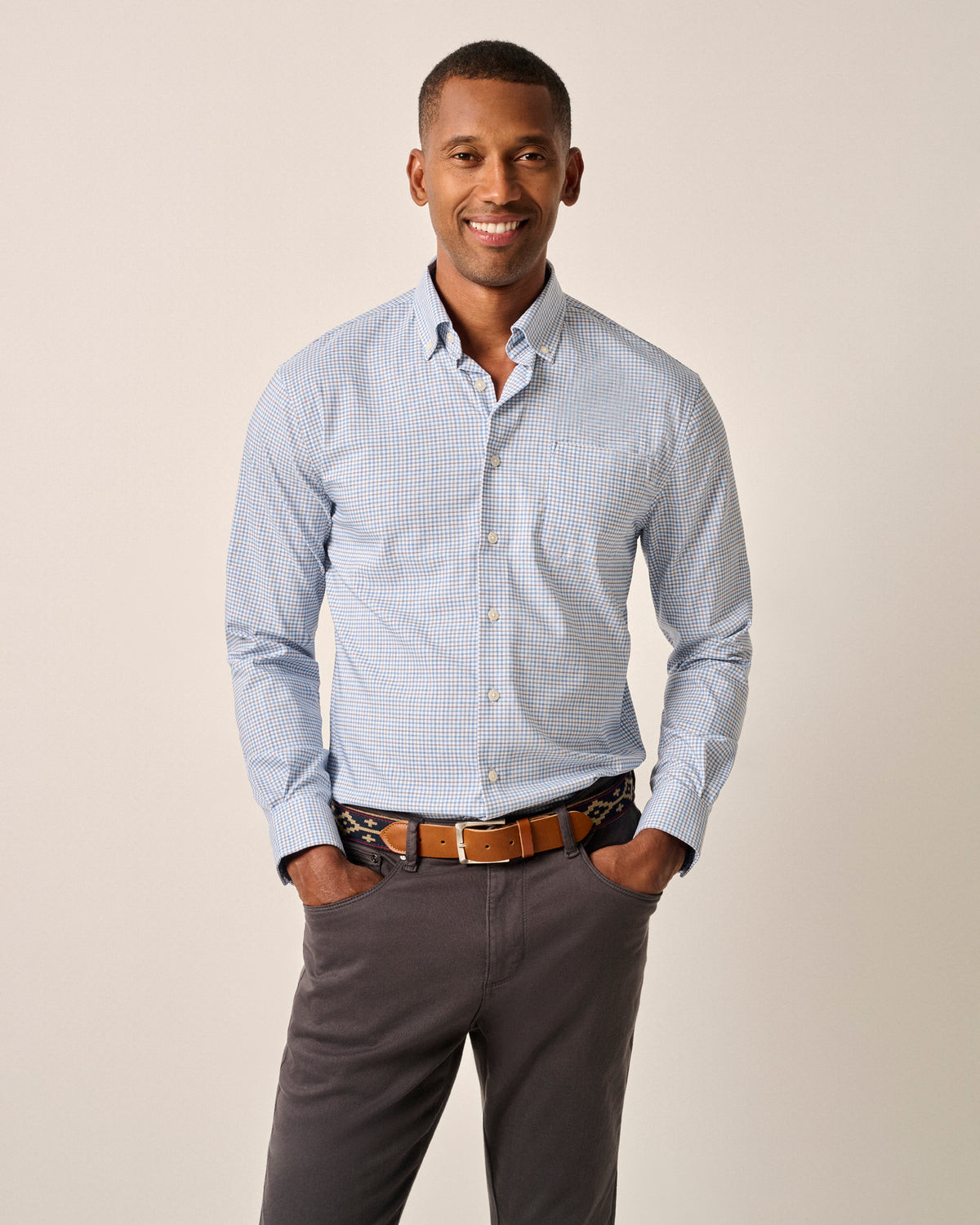 Johnnie-O Men's Shay Performance Button Up Shirt Apparel Johnnie-O Navy Small