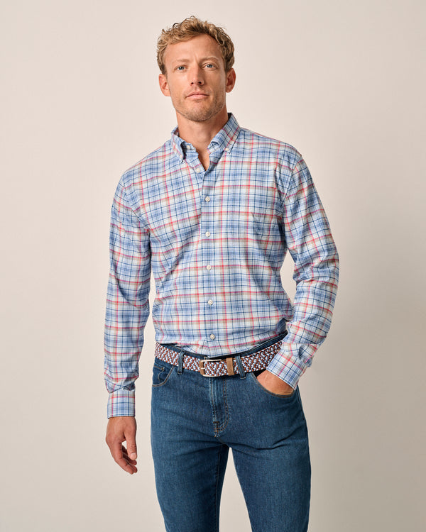 Johnnie-O Men's Peterson Performance Button Up Shirt Apparel Johnnie-O Bombay Small