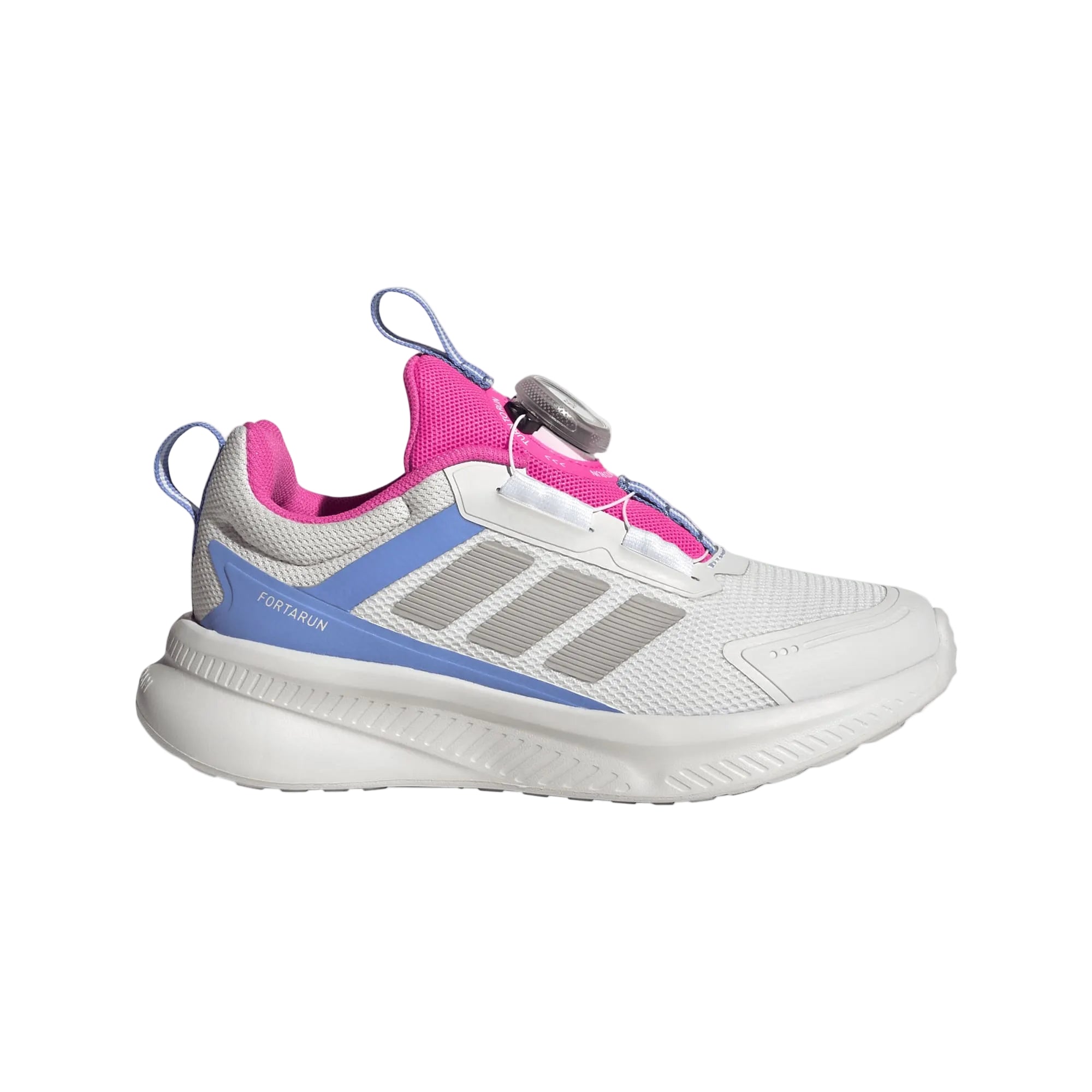 adidas Kids' FortaRun 4.0 BOA (PS) Footwear Adidas White/Gray/Lucid Pink-JR5725 10.5
