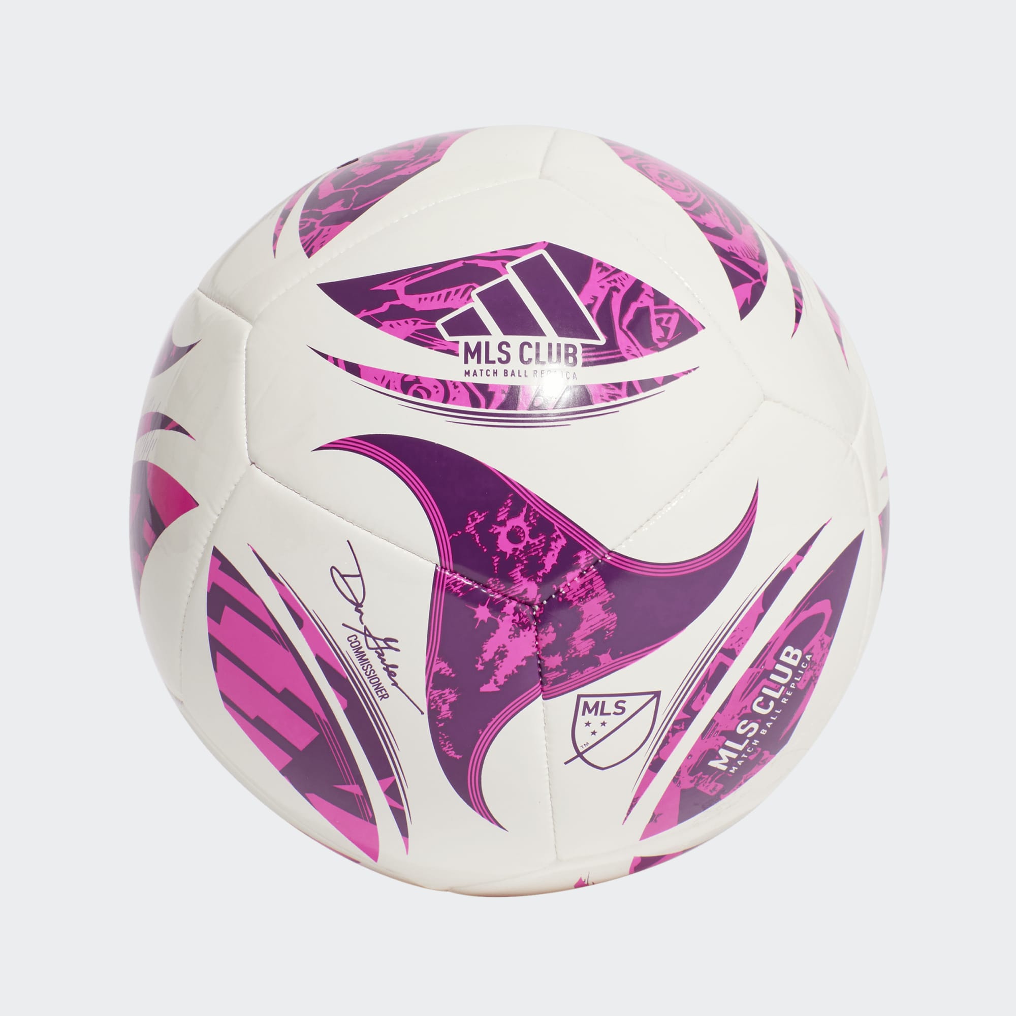 adidas MLS Club Soccer Ball Equipment Adidas White/Purple/Pink-JW3692 3