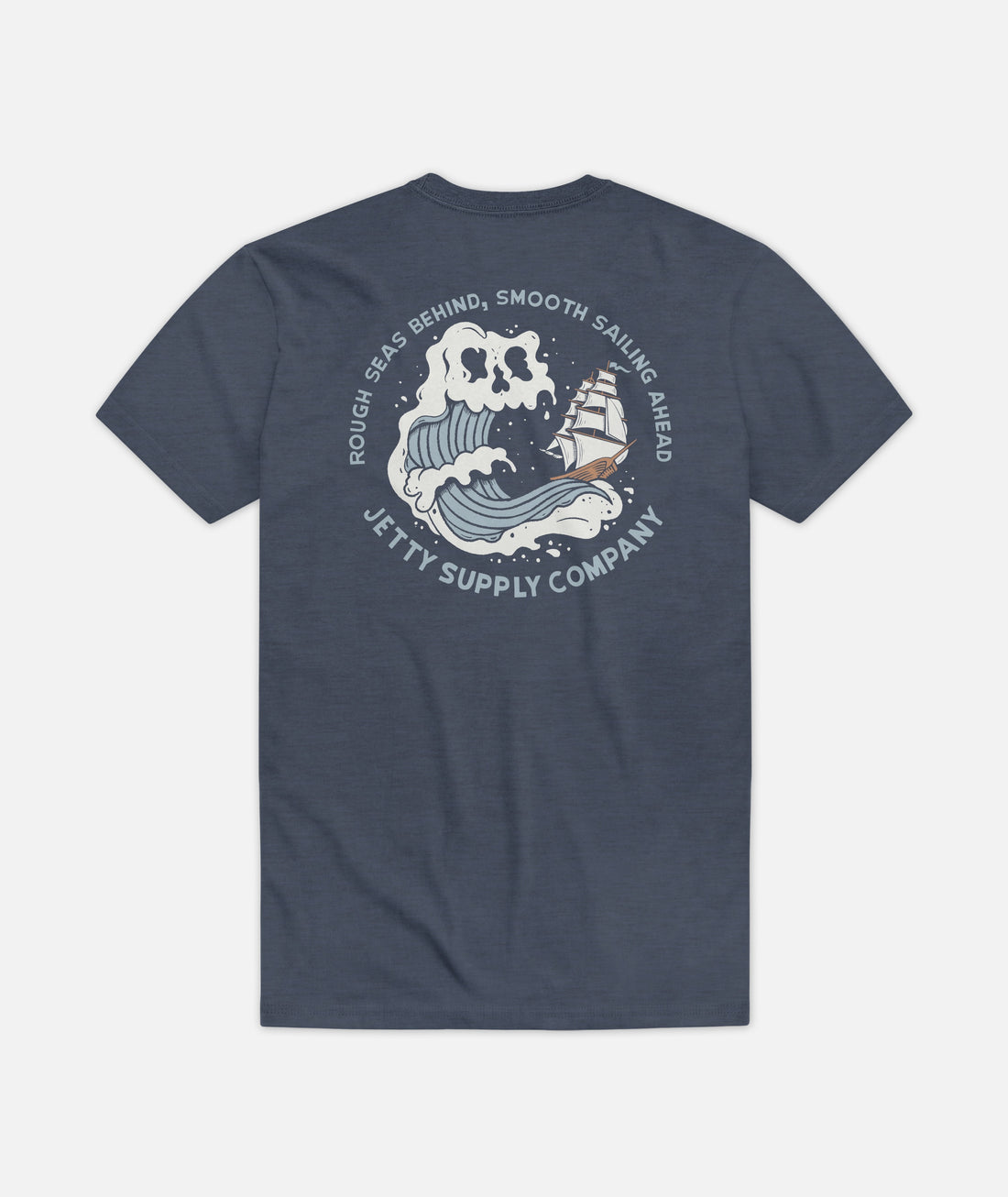 Jetty Mens Rough Seas Tee Apparel Jetty Navy Small