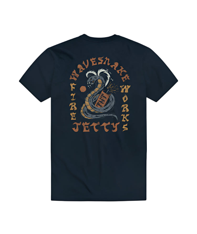 Jetty Men's Wave Snake Tee Apparel Jetty Navy Small