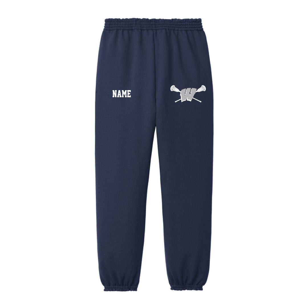 Westport PAL Girls Lacrosse Closed Bottom Sweatpants Logowear Westport PAL Girls Lacrosse Navy Youth S