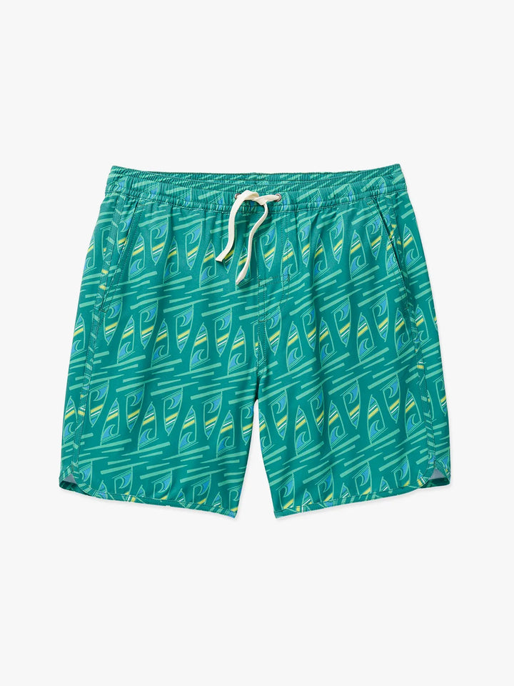 Fair Harbor Boys' Anchor Swim Trunks Apparel Fair Harbor Green Surfs Up Youth XSmall