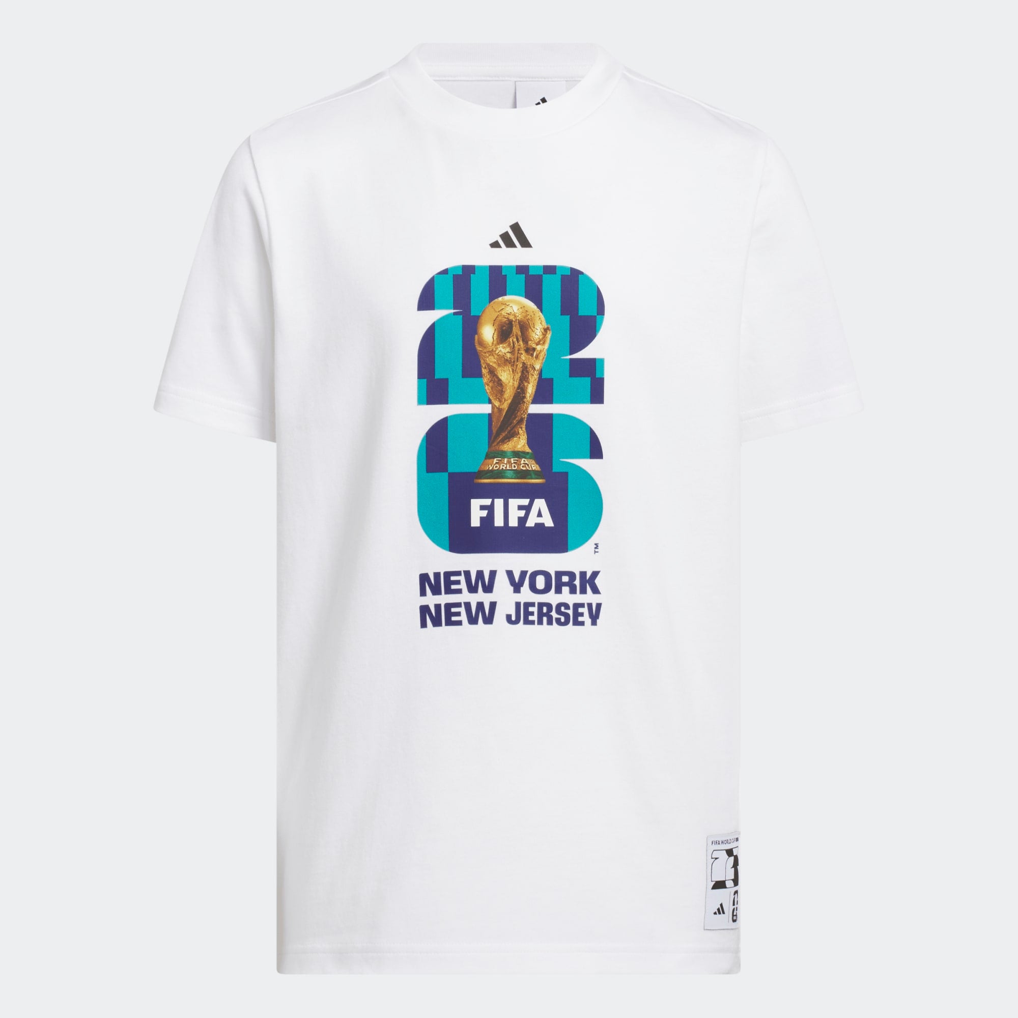 adidas Youth WC26 Host City New York New Jersey Graphic T-Shirt Apparel Adidas White-KH3727 XSmall