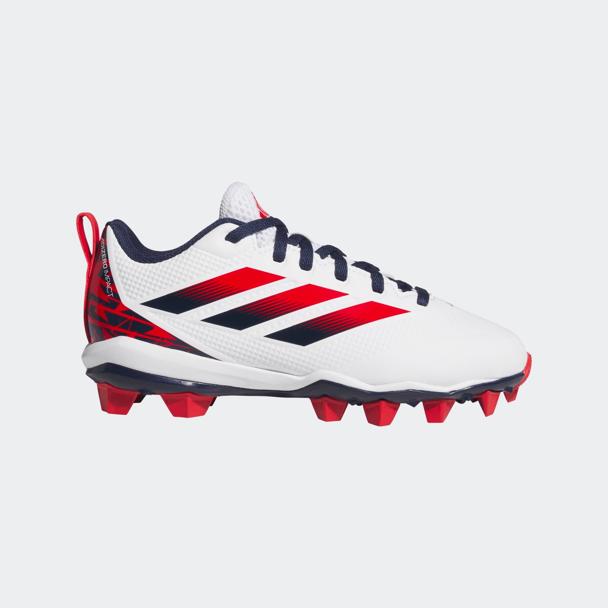 adidas kids' Adizero Impact MD K 2.0 USA Footwear Adidas White/Blue/Red-KK1073 12