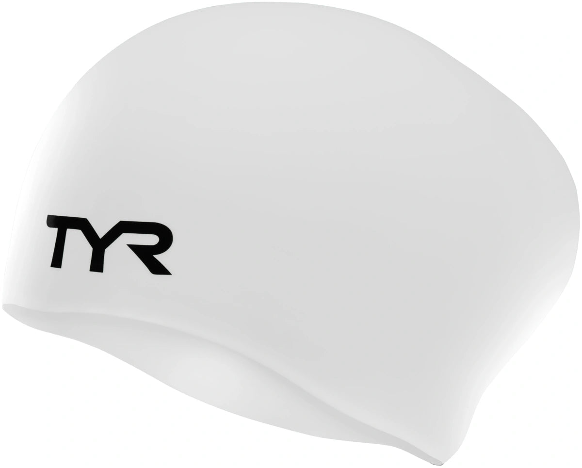 TYR Long Hair Wrinkle Free Silicone Cap Equipment TYR White
