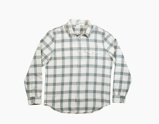 Criquet Men's Waffle Plaid Pearl Snap Apparel Criquet Cream Plaid Small