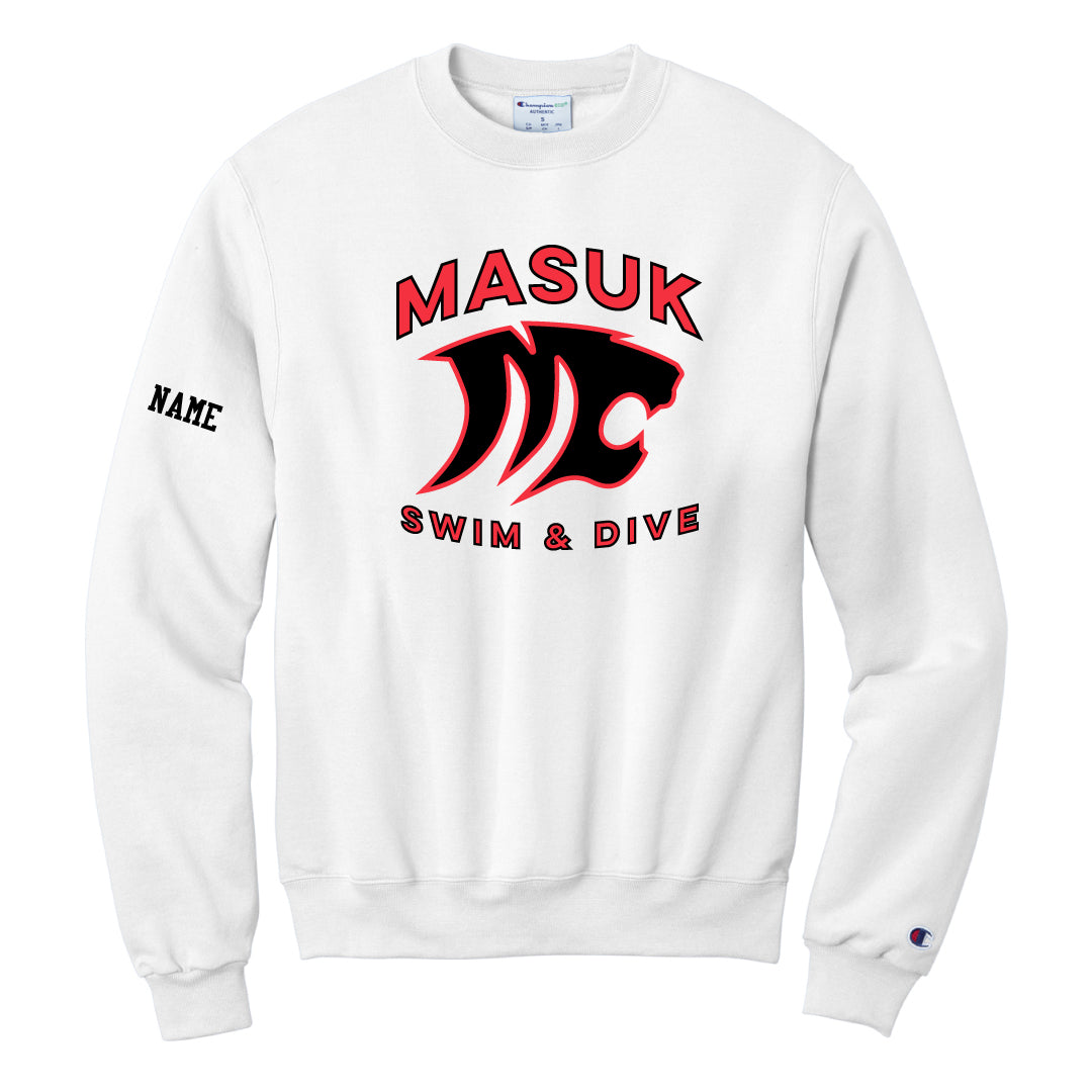 Masuk Girls Swim & Dive Champion Crewneck Sweatshirt Logowear Masuk Girls Swim & Dive White Adult S