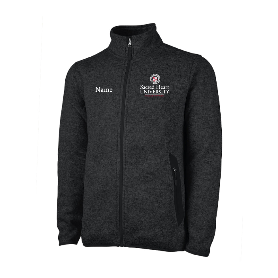 SHU SNA Heathered Full Zip Logowear SHU Student Nurses' Association Black Heather Mens S