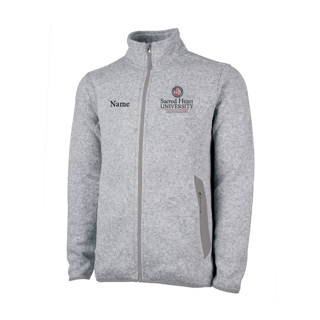 SHU SNA Heathered Full Zip Logowear SHU Student Nurses' Association Heatherd Grey Mens S