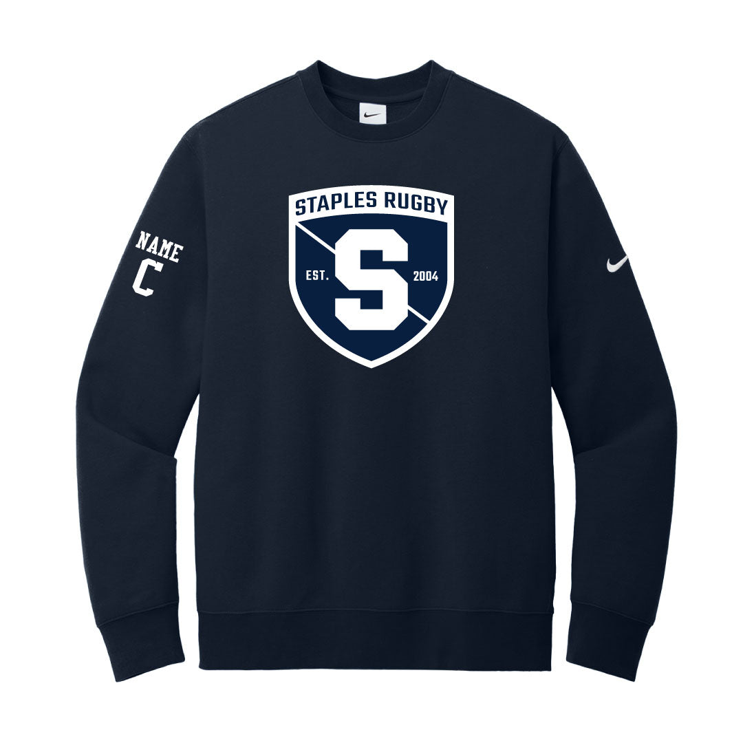 Staples Rugby Nike Crewneck Sweatshirt Logowear Staples Rugby Navy Adult XS