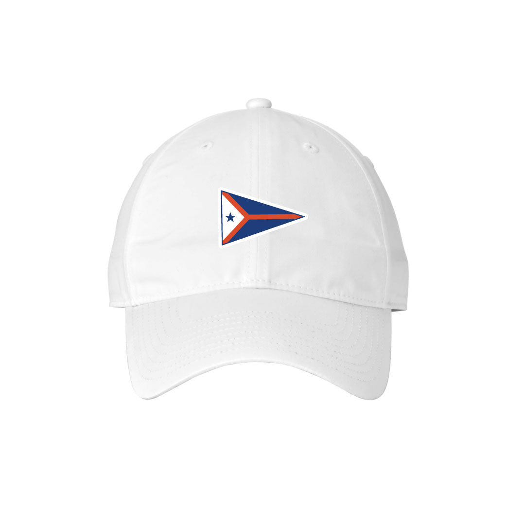 PYC Nike Unstructured Cotton/Poly Twill Cap Logowear Pequot Yacht Club White