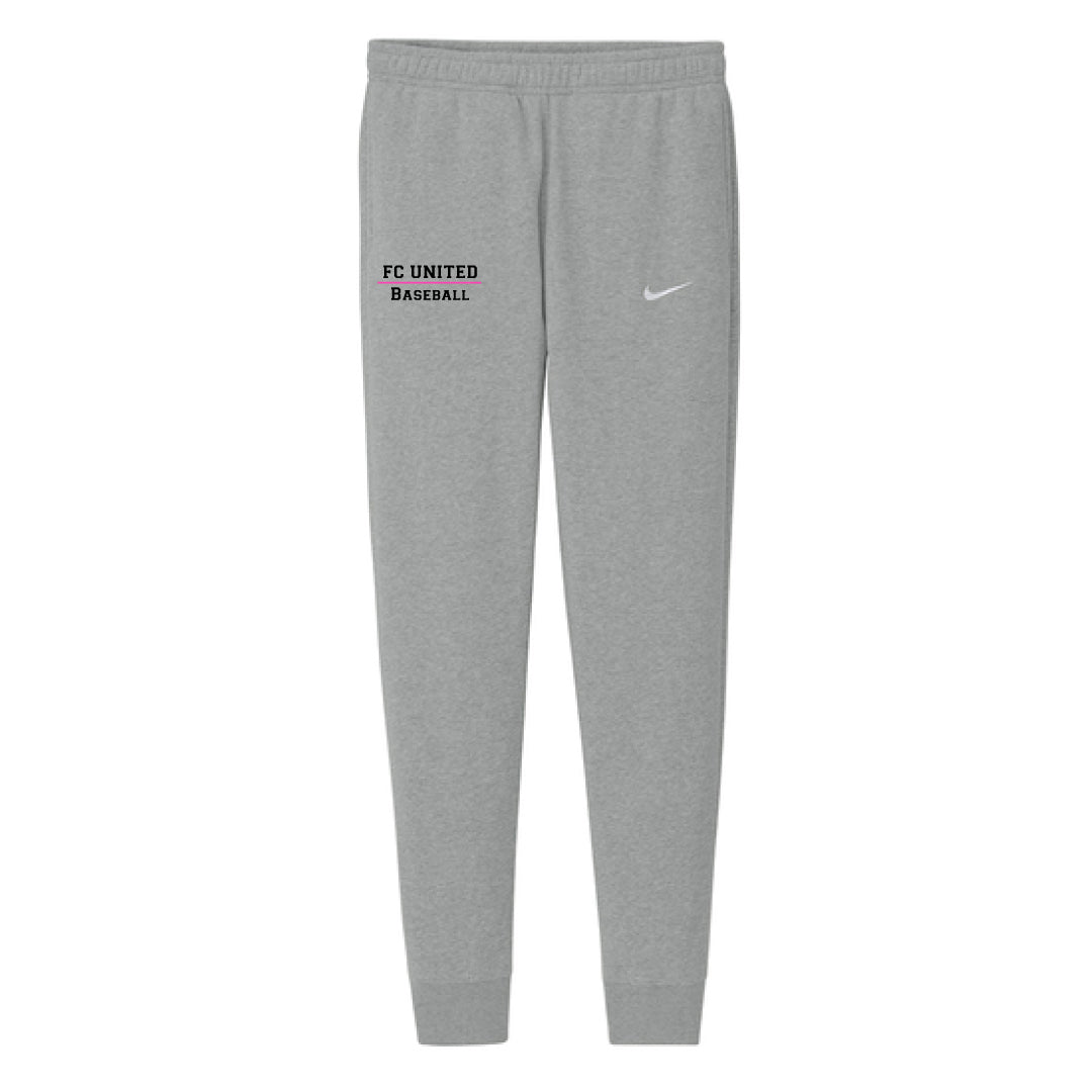 FCU Travel Baseball Nike Jogger-TEXT FCU Travel Baseball Grey Adult XS