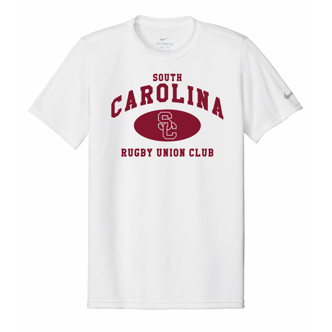 USC Rugby Union Club Nike Tee Logowear University of So. Carolina Rugby White Mens S