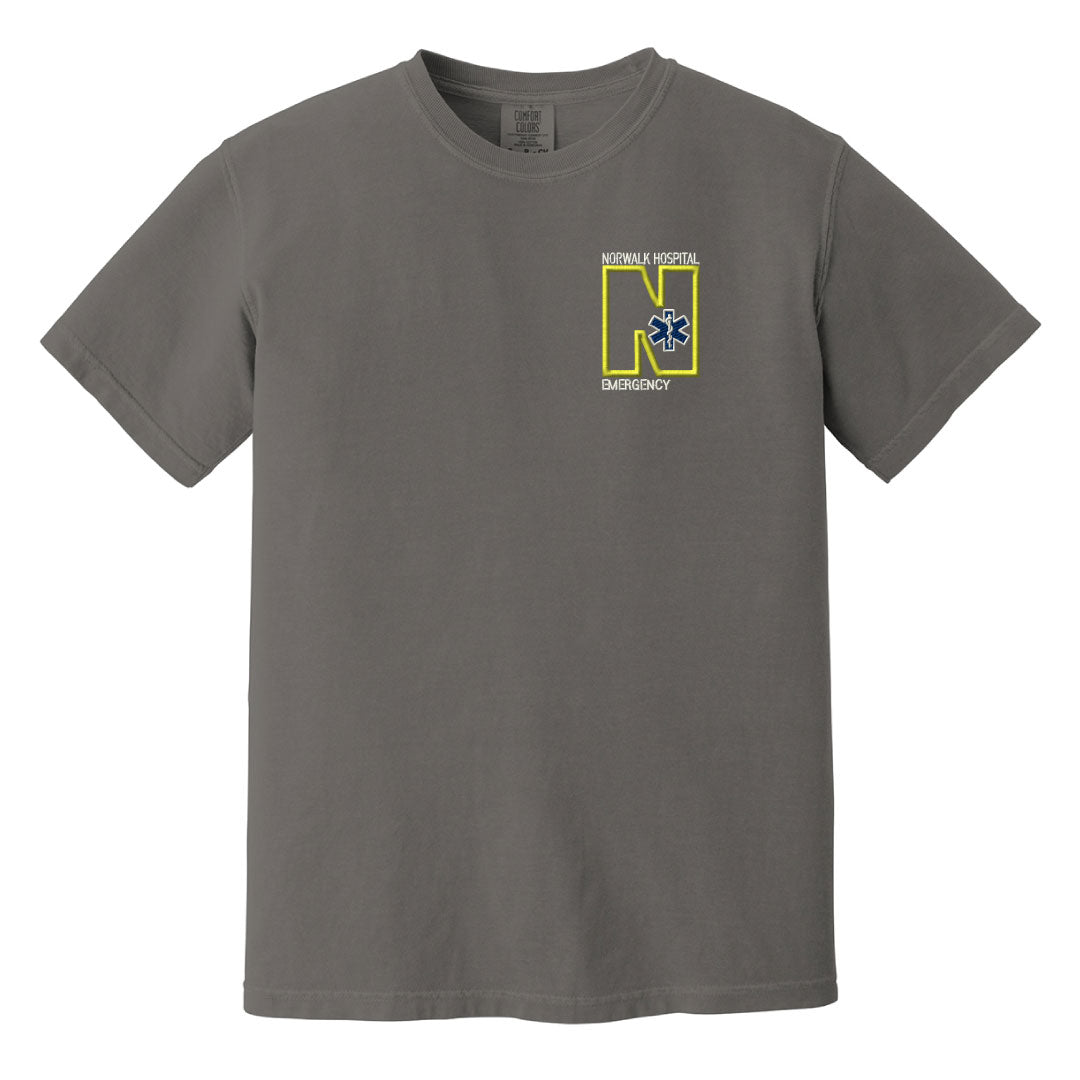 Norwalk Hospital Emergency Comfort Colors Short Sleeve Tee Logowear Norwalk Hospital Emergency Grey Adult S