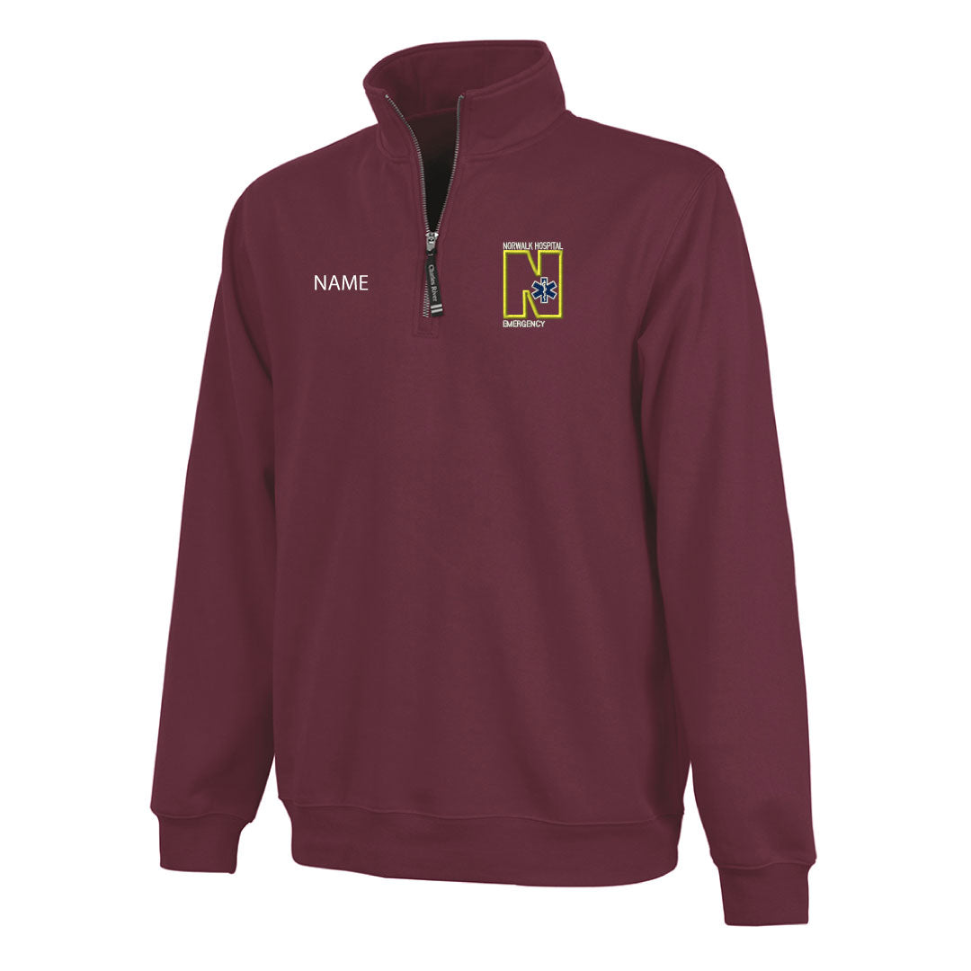 Norwalk Hospital Emergency 1/4 Zip Logowear Norwalk Hospital Emergency Maroon Adult XS