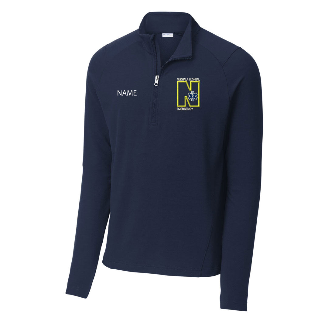 Norwalk Hospital Emergency Wicking Fleece 1/4 Zip Logowear Norwalk Hospital Emergency Navy Mens XS