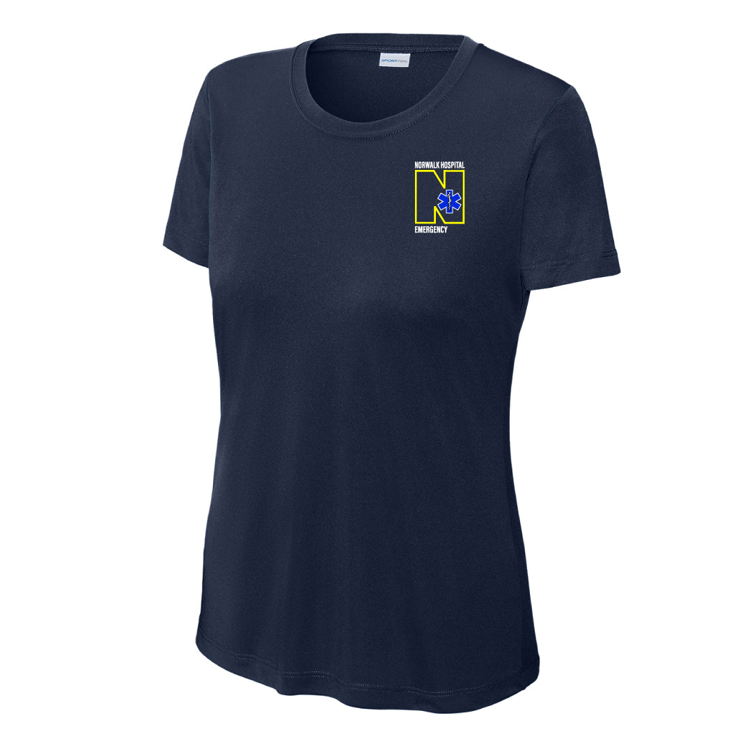 Norwalk Hospital Emergency Performance Tee Logowear Norwalk Hospital Emergency Navy Ladies XS