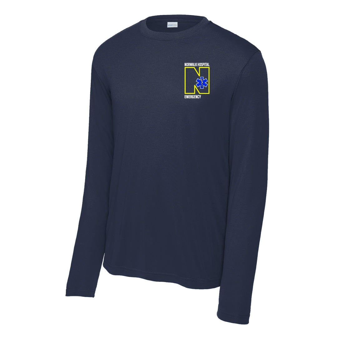 Norwalk Hospital Emergency Performance Long Sleeve Logowear Norwalk Hospital Emergency Navy Adult XS