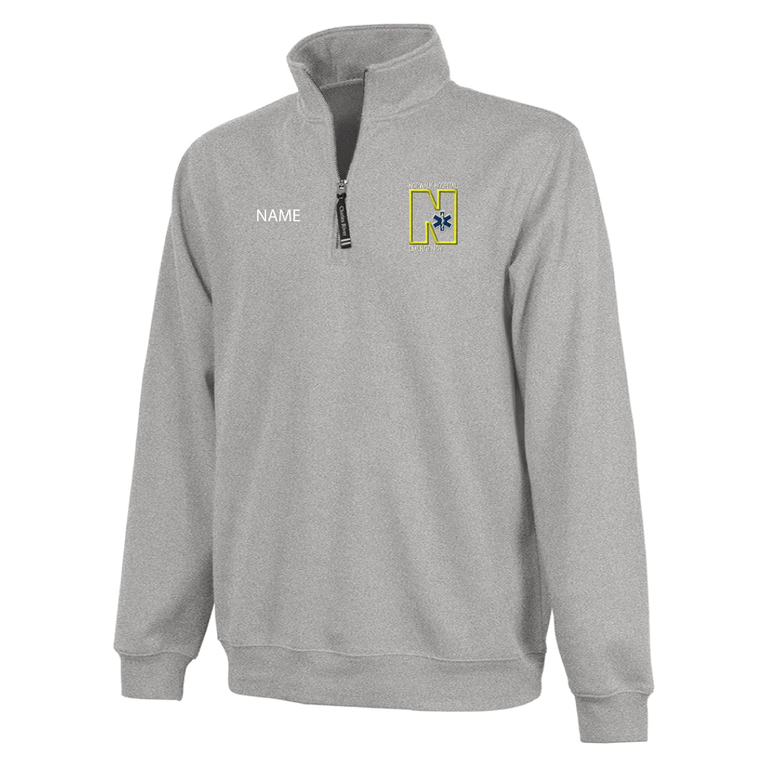 Norwalk Hospital Emergency 1/4 Zip Logowear Norwalk Hospital Emergency Lt Grey Adult XS
