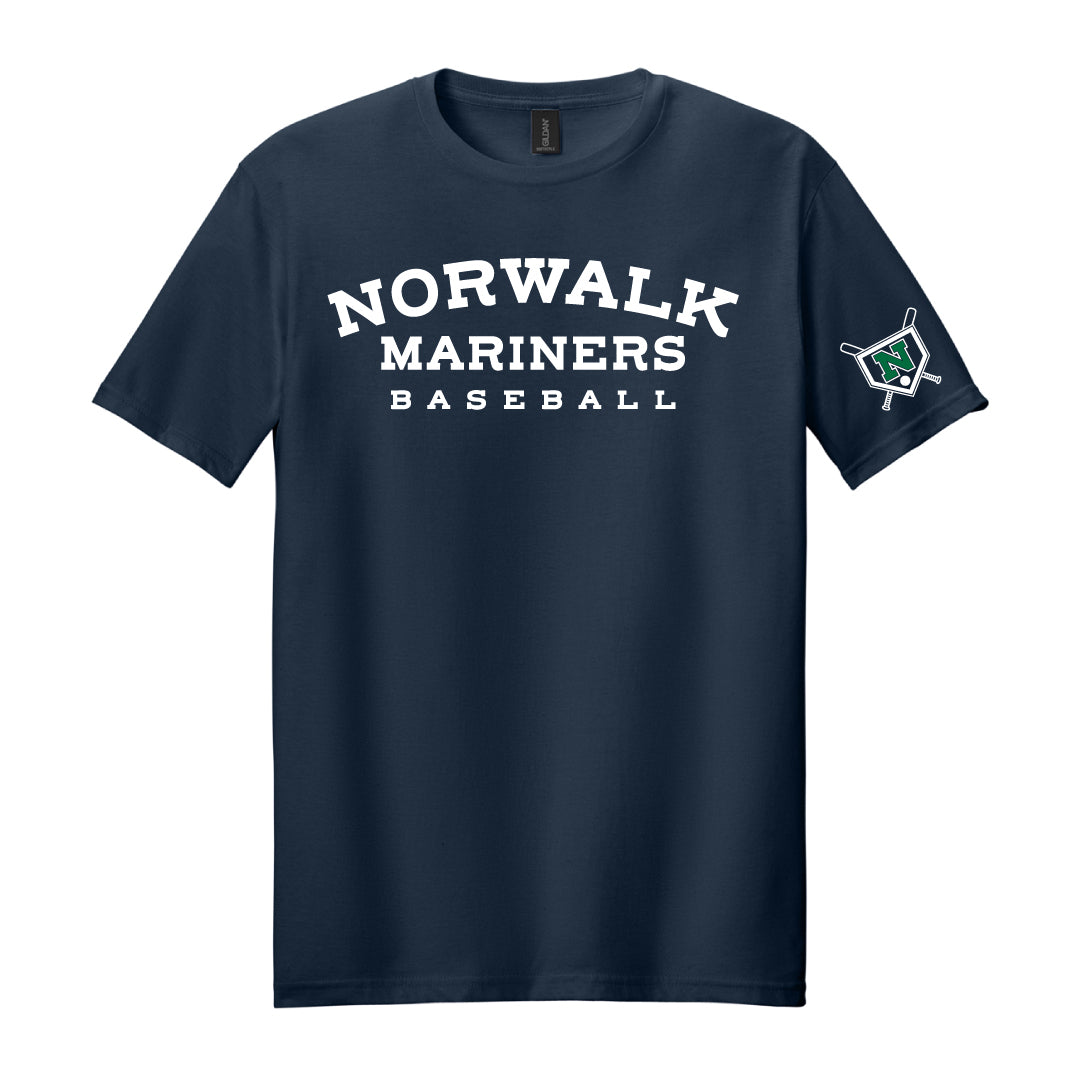 NYB Mariners Soft Style Cotton Tee Logowear Norwalk Youth Baseball Navy Youth S