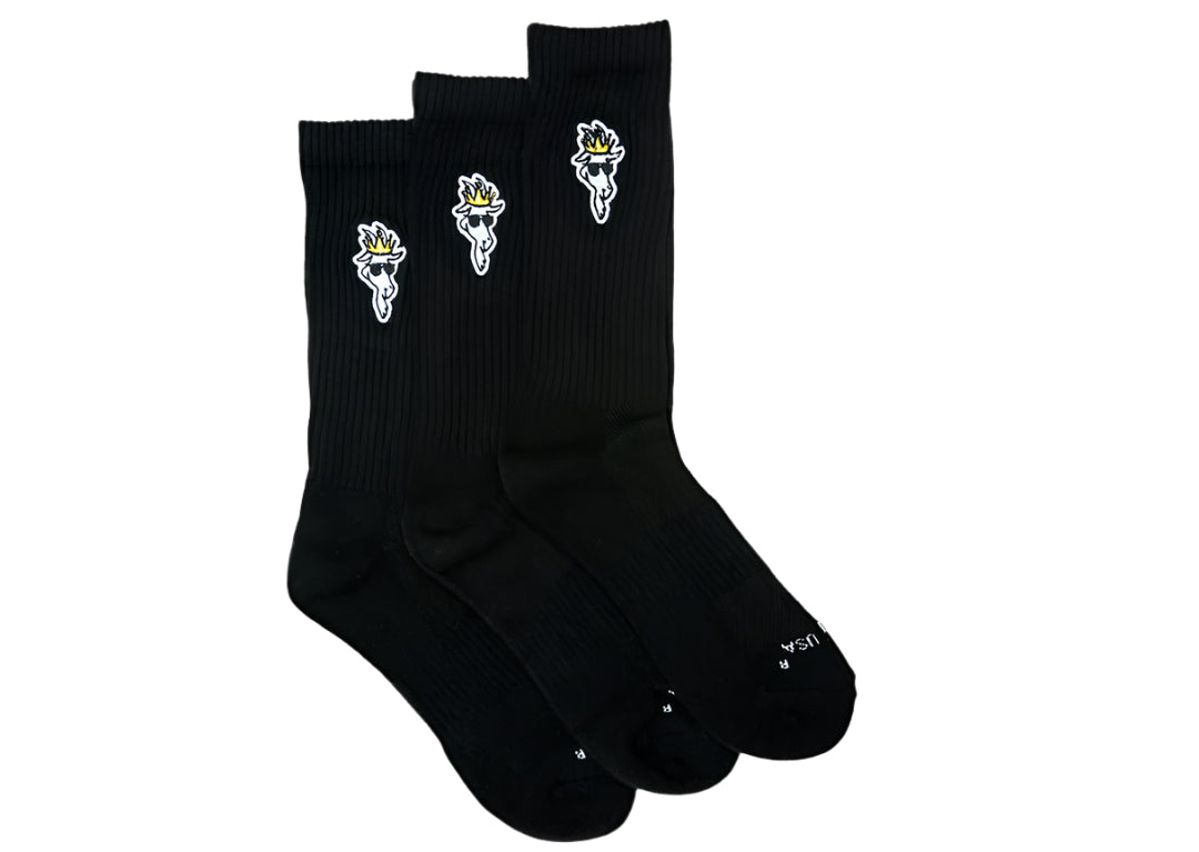 Goat USA OG Socks 3 Pack Apparel Goat USA Black Youth