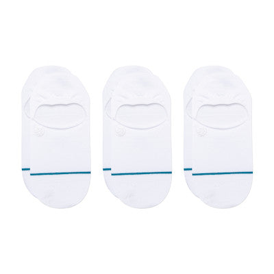 Stance Icon No Show 3 Pack Socks Apparel Stance White Small