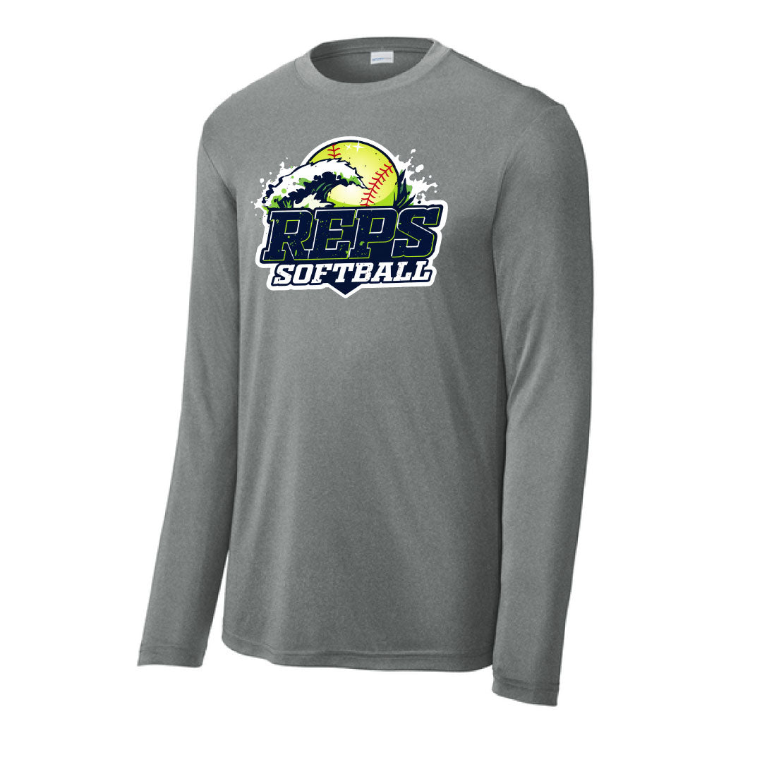 R.E.P.S. Performance Long Sleeve Logowear R.E.P.S. Grey Adult S