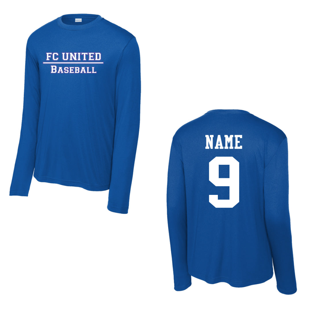 FCU Travel Baseball Performance Long Sleeve -TEXT