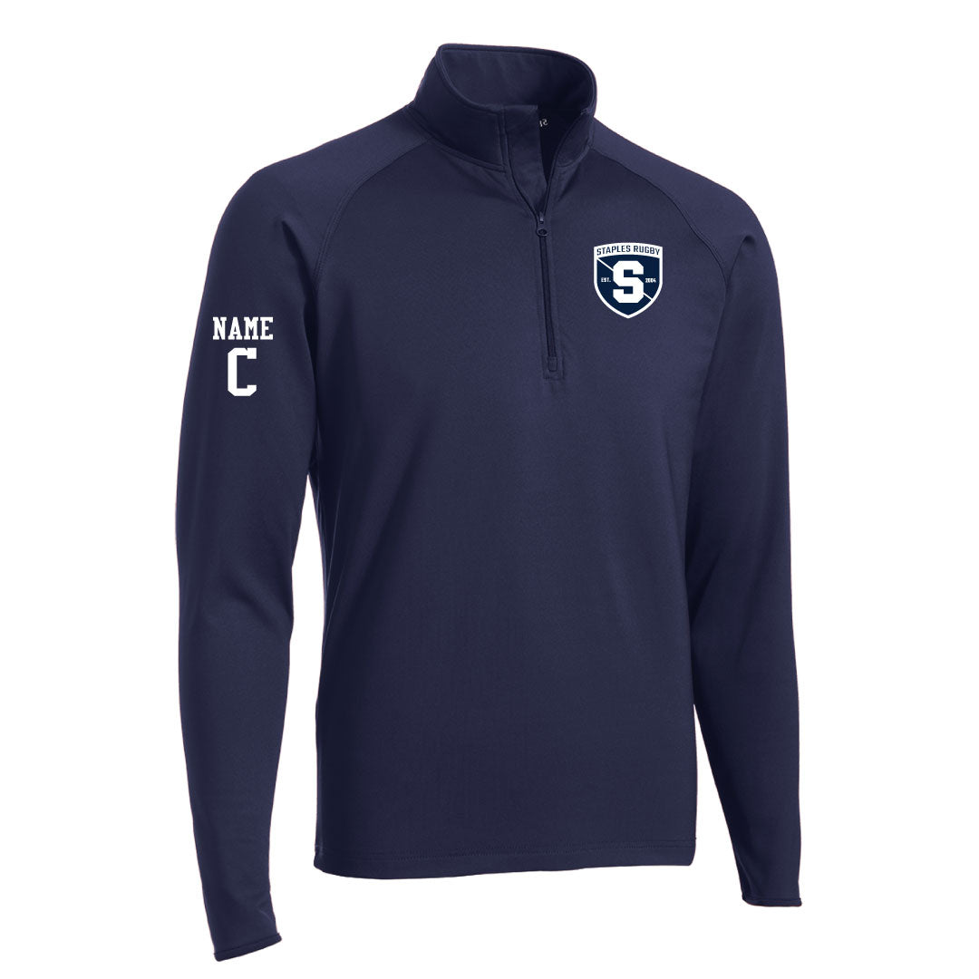 Staples Rugby Performance 1/4 Zip Logowear Staples Rugby Navy Adult XS