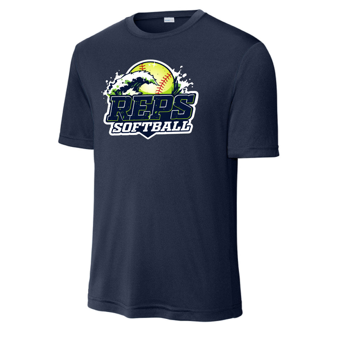 R.E.P.S. Performance Tee Logowear R.E.P.S. Navy Adult S