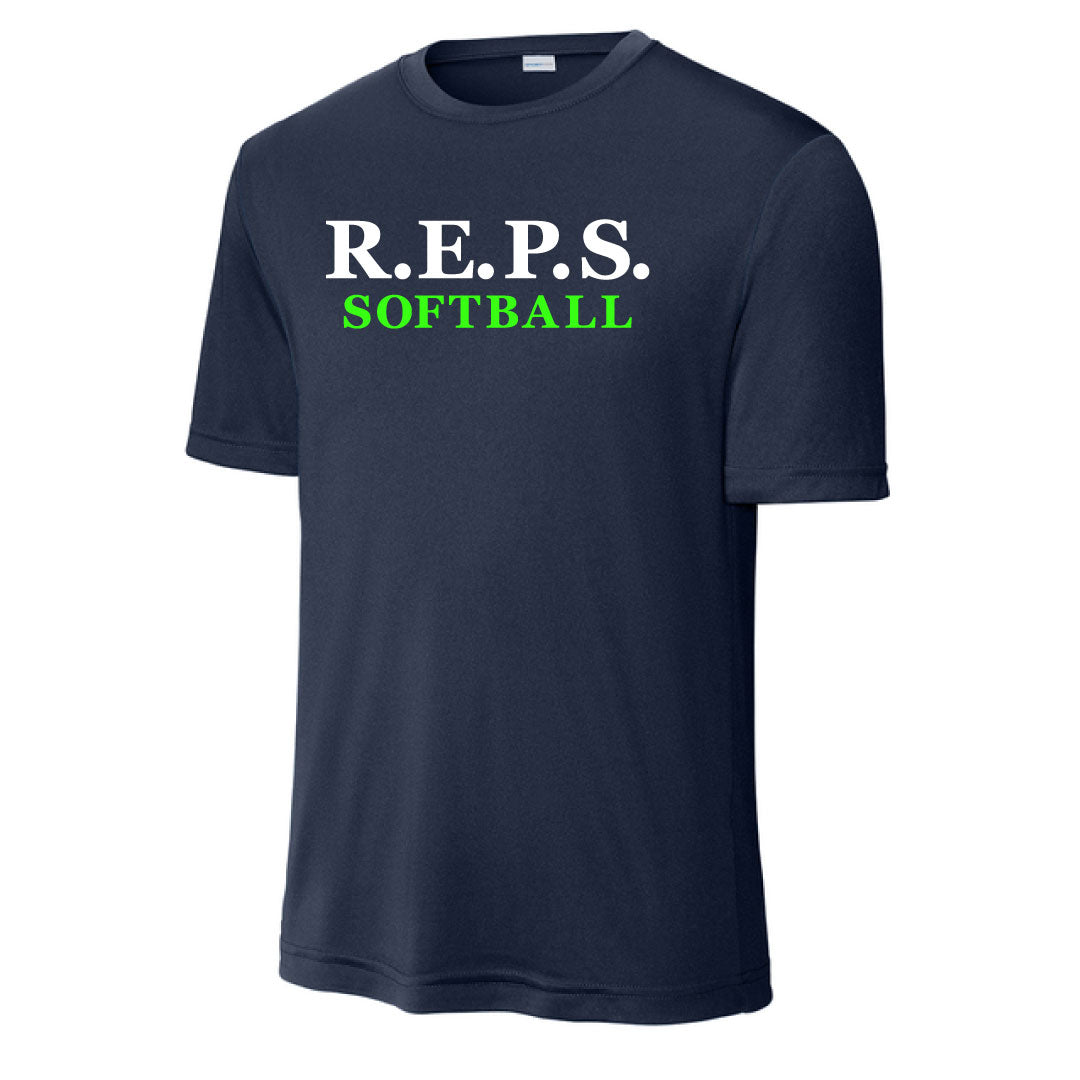 R.E.P.S. Wordmark Performance Tee Logowear R.E.P.S. Navy Adult S