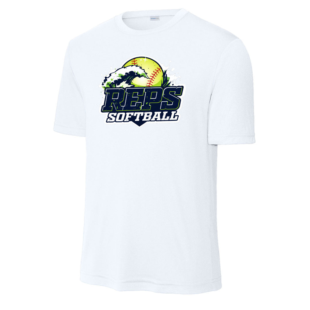 R.E.P.S. Performance Tee Logowear R.E.P.S. White Adult S