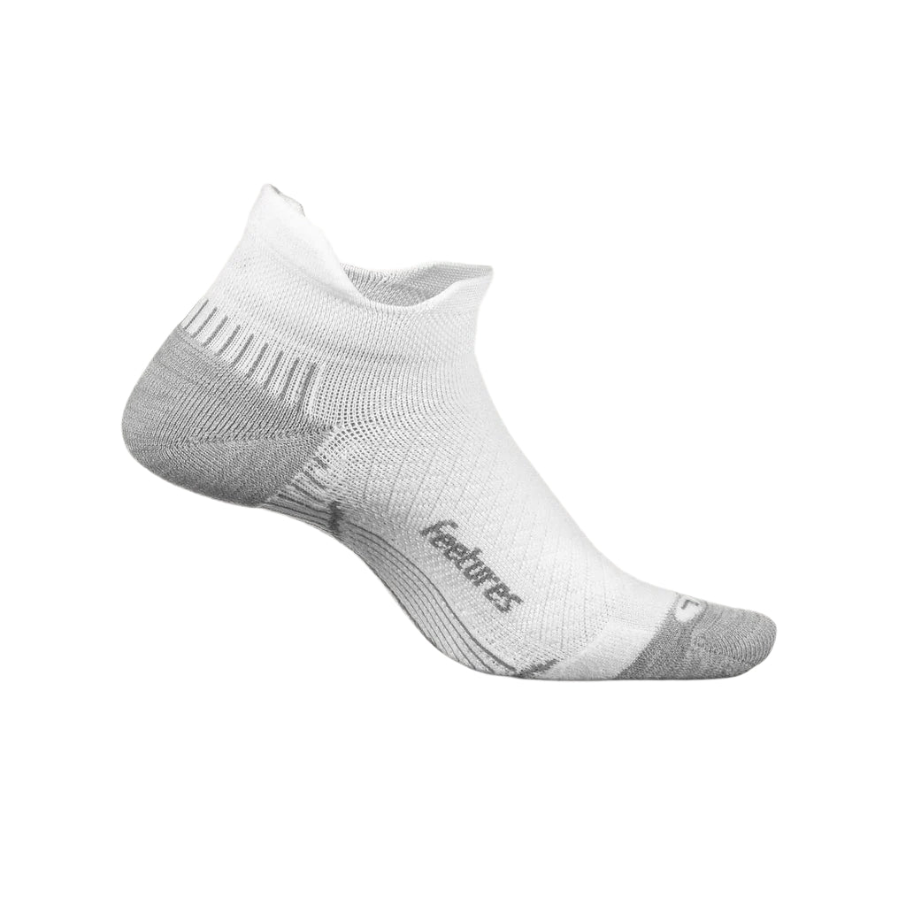 Feetures Planter Fasciitis Relief Light Cushion No Show Tab Apparel Feetures White Medium