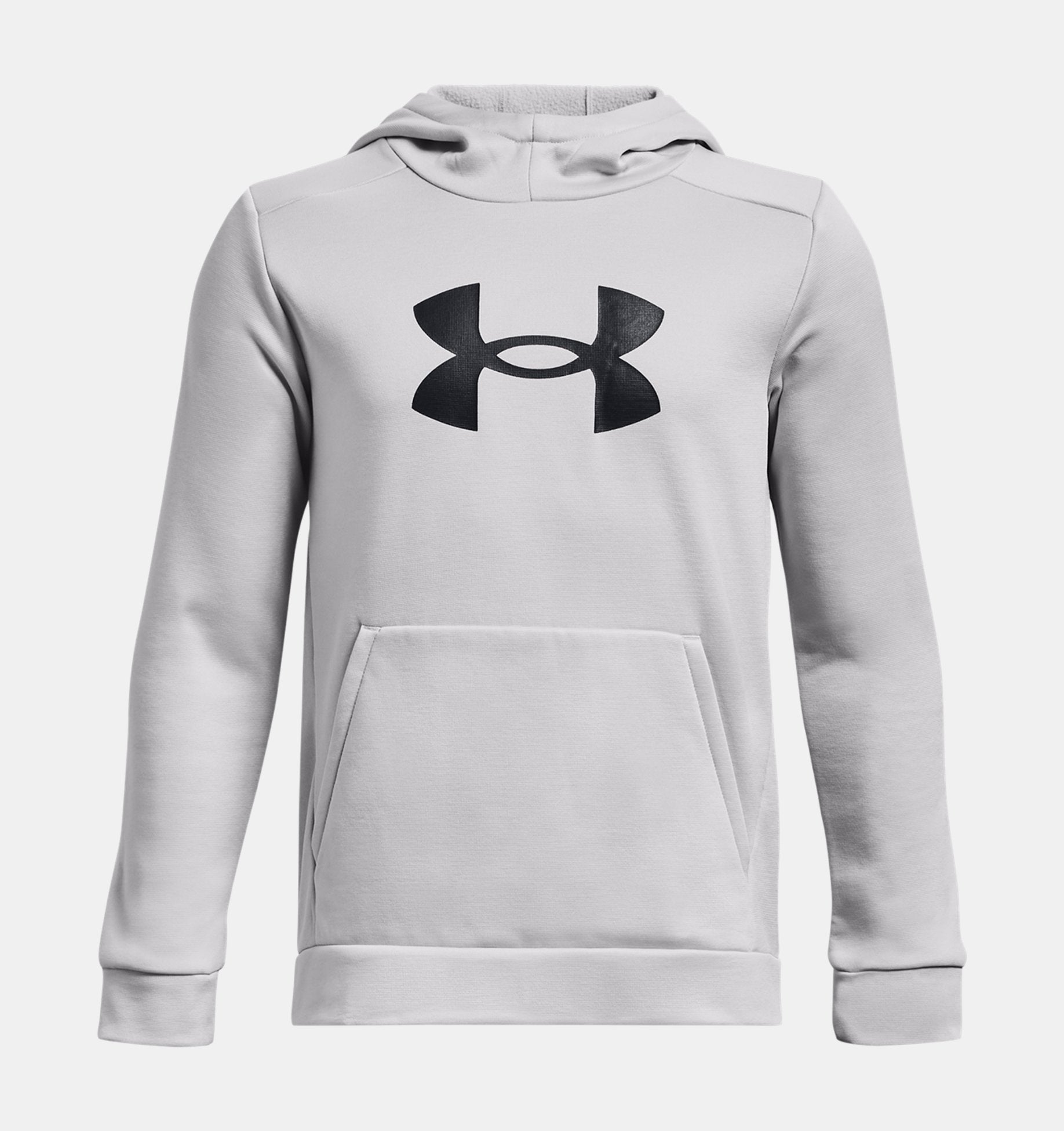 Under Armour Boys' Armour Fleece® Big Logo Hoodie Apparel Under Armour Halo Gray/Black-014 Small 