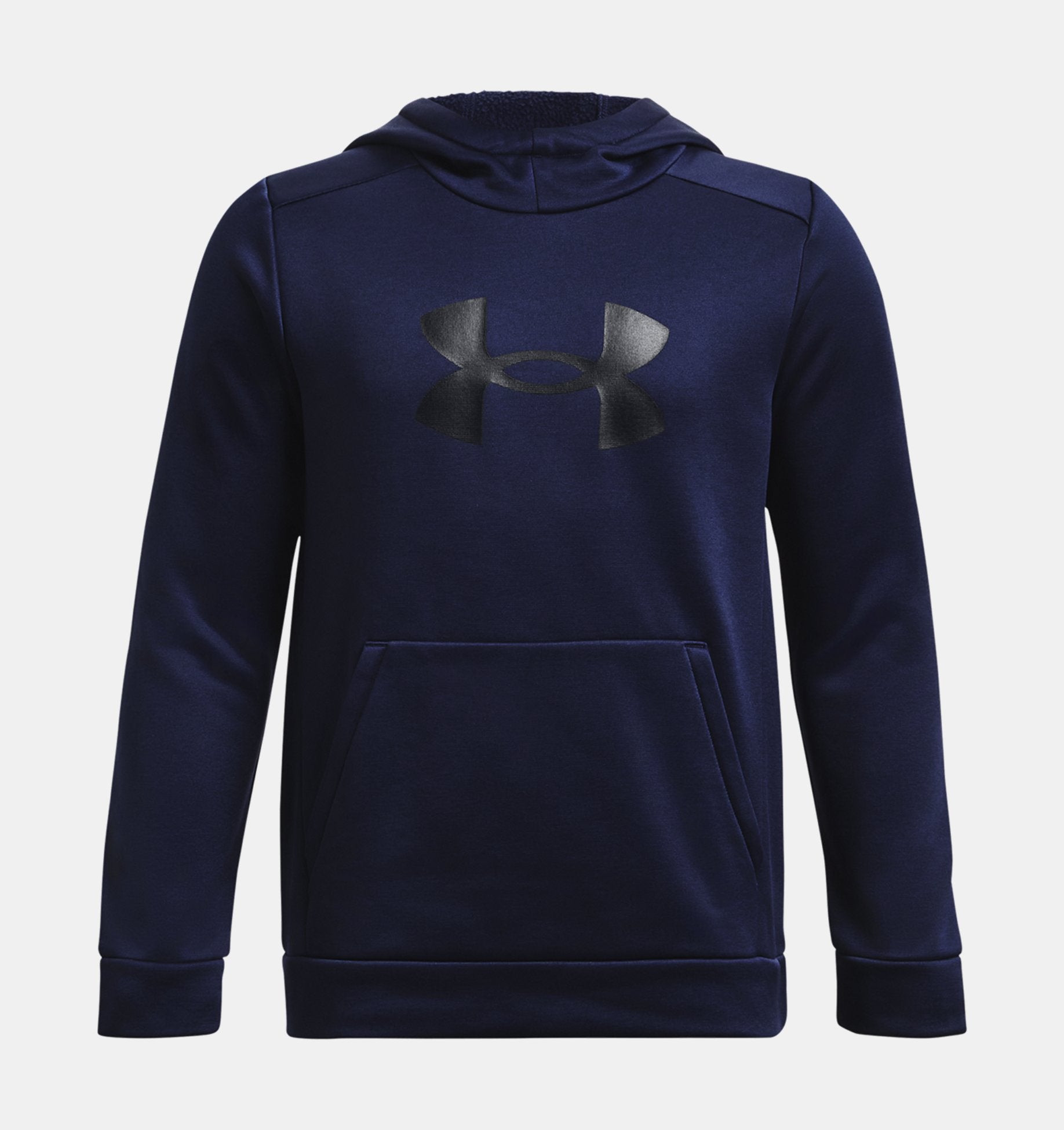 Under Armour Boys Armour Fleece R Big Logo Hoodie Apparel Under Armour Midnight Navy/Black-410 Small