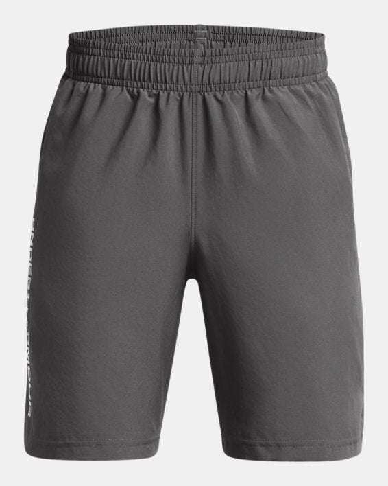 Under Armour Boys' Tech Woven Wordmark Shorts Apparel Under Armour Castlerock/White-025 XSmall