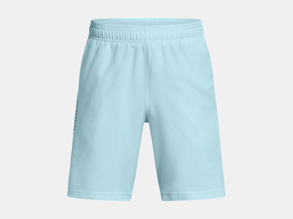 Under Armour Boys' Tech Woven Wordmark Shorts Apparel Under Armour Stream/Midnight Navy-494 XSmall