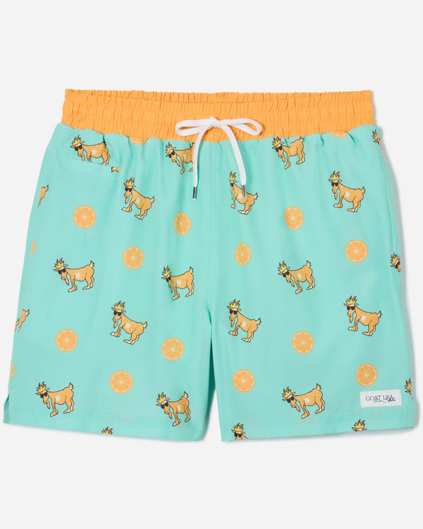 Goat USA Boys' OG Bathing Suit Apparel Goat USA Seafoam/Orange Youth Small