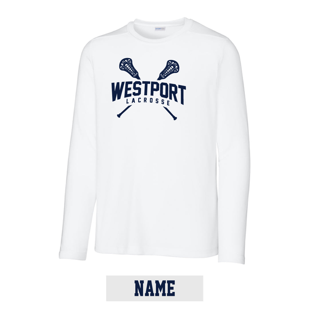 Westport PAL Girls Lacrosse Performance Long Sleeve Logowear Westport PAL Girls Lacrosse White Ladies XS