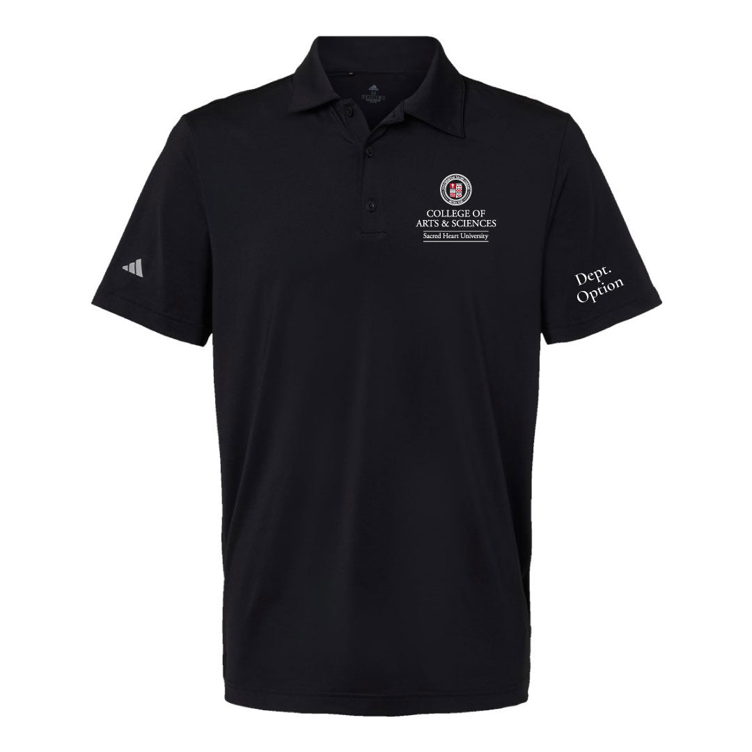 SHU College of Arts & Sciences Adidas Polo Logowear SHU College of Arts & Sciences Black Mens S
