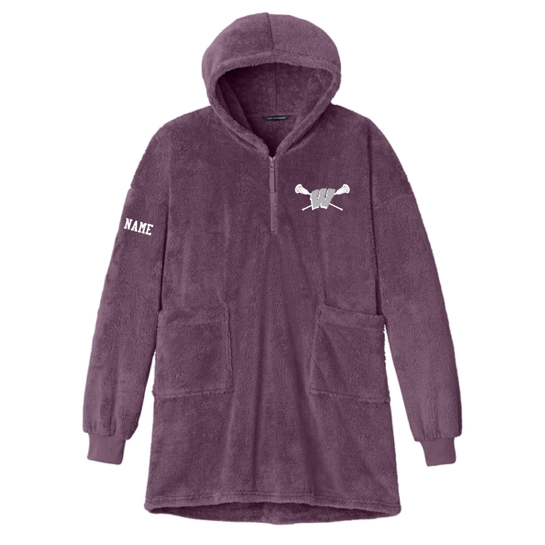 Westport PAL Girls Lacrosse Plush Oversized poncho Logowear Westport PAL Girls Lacrosse Purple Mist